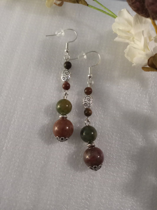 Natural Tourmaline Drop Earrings