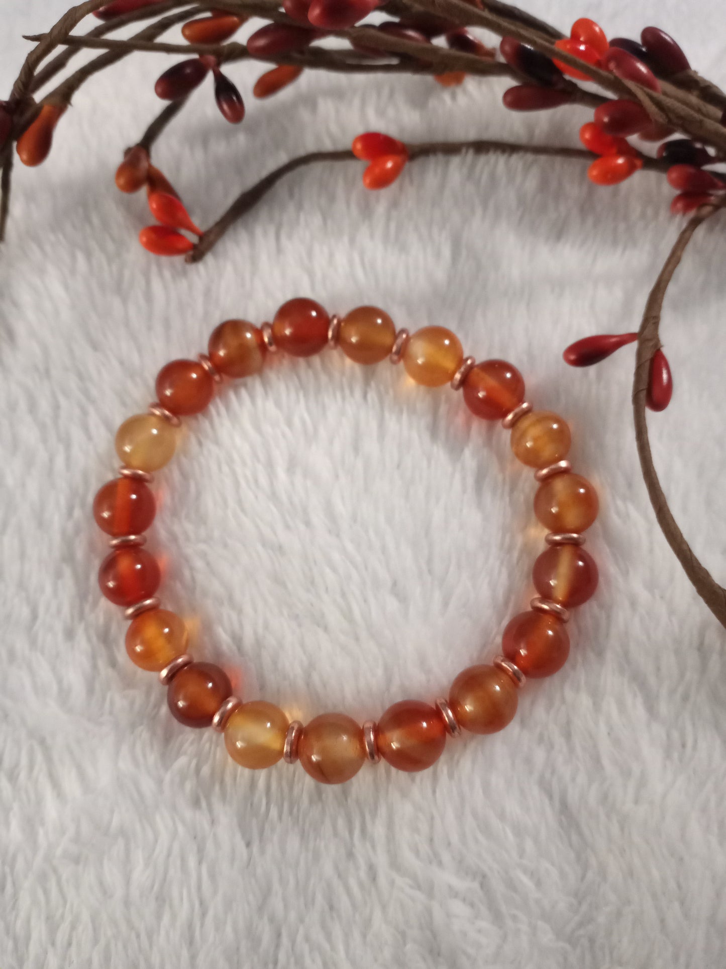 Ladies Deep Orange Bracelet