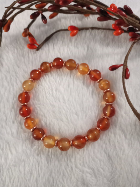 Ladies Deep Orange Bracelet