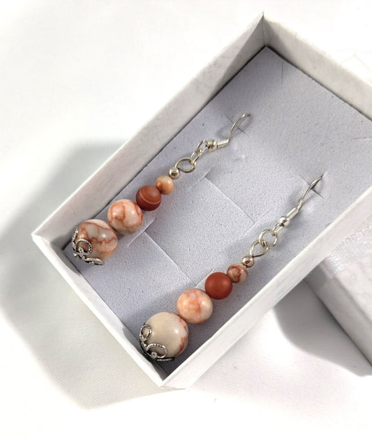 Red Line Jasper Earrings